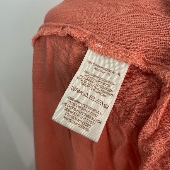 Free people orange tunic long sleeve sz- small - Picture 7 of 7